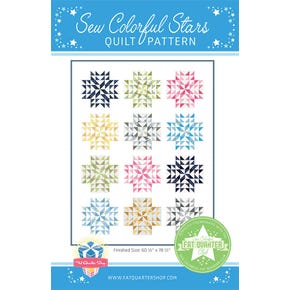 Sew Colorful Stars Downloadable PDF Quilt Pattern | Fat Quarter Shop