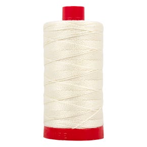 12wt Aurifil Chalk 100% Cotton Thread | Aurifil #MK12-2026