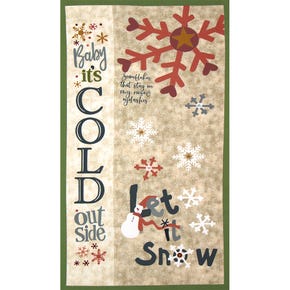 Let It Snow Flannel Quilt Panel | SKU# 2885FP-44