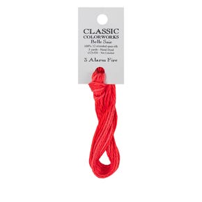 3 Alarm Fire Belle Soie Classic Colorworks 12 Strand Hand-Dyed Silk Floss | Classic Colorworks #CCS-026