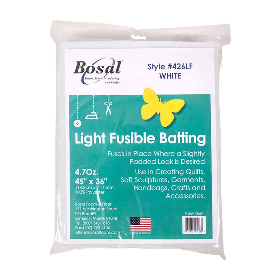 Bosal Single Sided Light Fusible Batting, 45 x 36