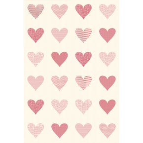 Printworks Flirt Heart Pre-Packaged Canvas Quilt Panel Reservation | SKU# 55577-12P