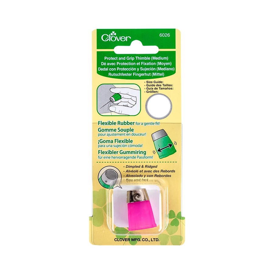 3 Pack Clover Flexible Rubber Thimble-Medium 6031 