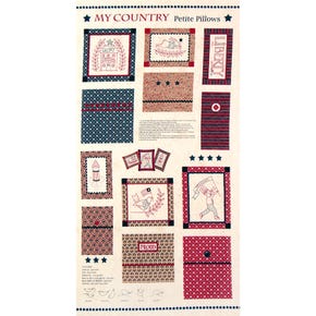 My Country Parchment Petite Pillow Panel Yardage | SKU# 7041-11