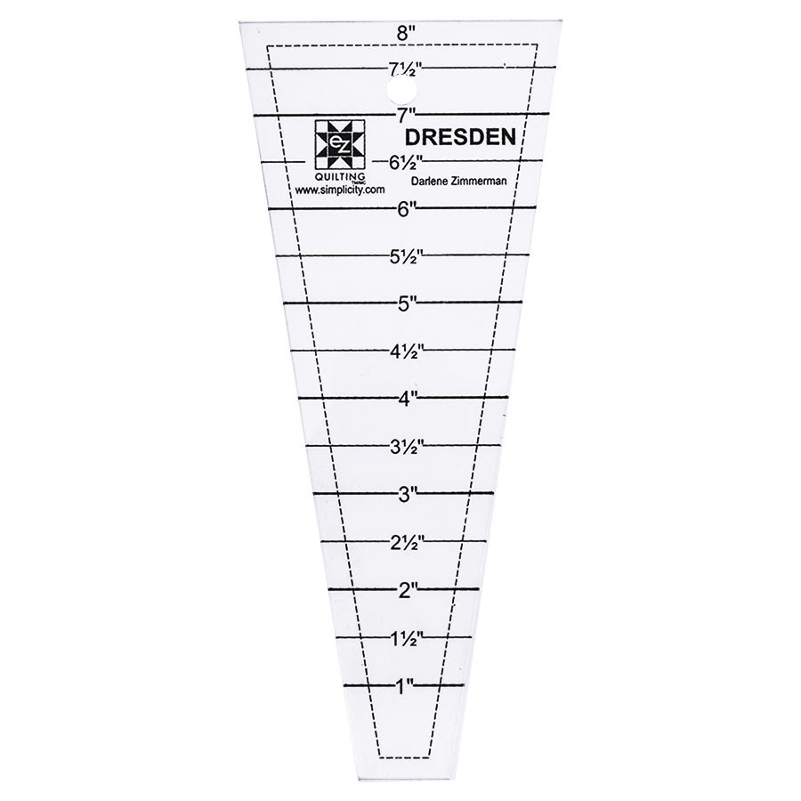 Acrylic Quilting Template Ruler, Dresden Plate | for Use with Charm Packs  and Layer Cakes | Essential Quilt Supplies for Cutting Patterns, Sewing,  and