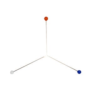Bohin 80 Count Red, White & Blue Glass Head Pins | Bohin #98957