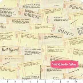 Out of Print White Note Cards Yardage | SKU# 18552-1 