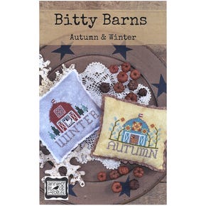Autumn & Winter Bitty Barns Cross Stitch Pattern | Annie Beez Folk Art