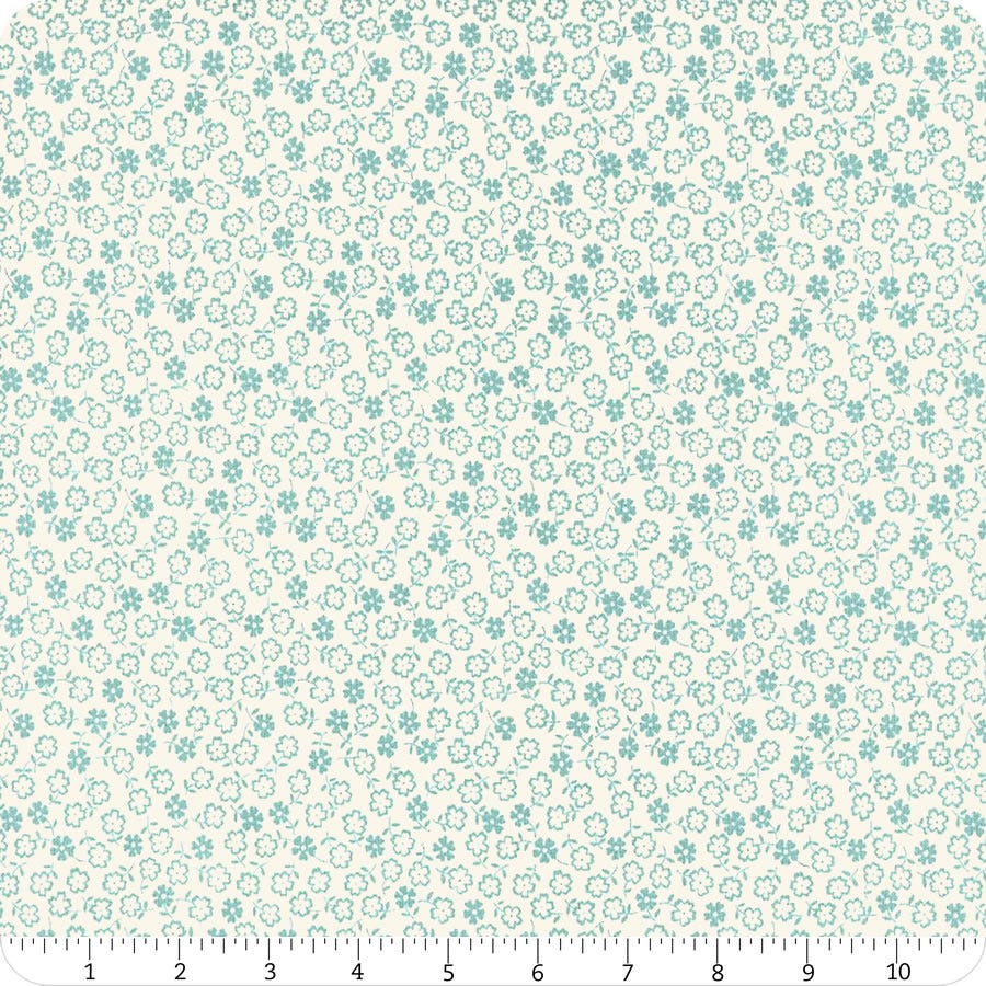 Moda A Blooming Bunch by Maureen McCormick Allover Aqua Floral # 40047 31