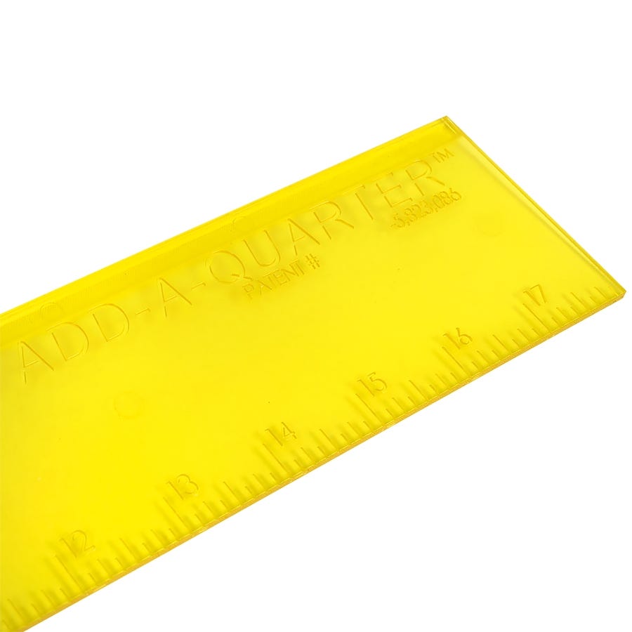 CM Designs Add-A-Quarter Ruler-18 Yellow 