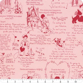 All My Heart Pink All Your Heart Yardage | SKU# C14136-PINK