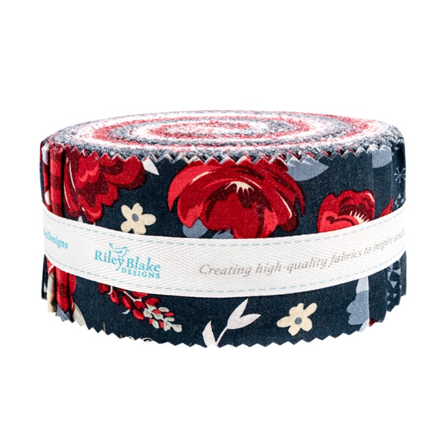 American Dream 2.5 Inch Rolie Polie by Dani Mogstad for Riley Blake Designs includes 40 pieces
