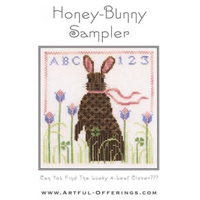 Honey-Bunny Sampler Cross Stitch Pattern | Artful Offerings