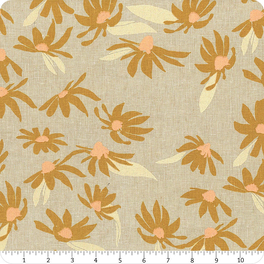 Linen rayon mix floral spotted red natural fabrics fat quarter bundle o hearts 