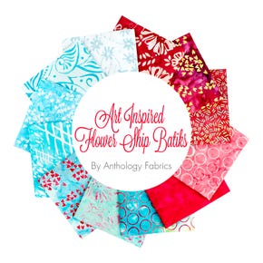 Art Inspired Flower Ship Batiks Fat Quarter Bundle | Anthology Fabrics