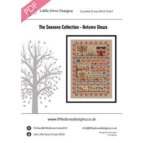 Autumn Glows Downloadable PDF Cross Stitch Pattern | Little Dove Designs