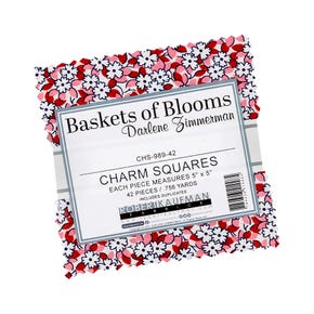 Basket of Blooms Charm Pack | Darlene Zimmerman for Robert Kaufman Fabrics