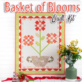 Basket Of Blooms Quilt Kit | Featuring Strawberries & Rhubarb by Fig Tree Quilts