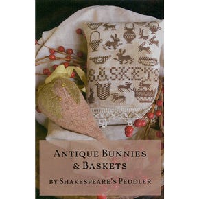Antique Bunnies & Baskets Cross Stitch Pattern | Shakespeare's Peddler