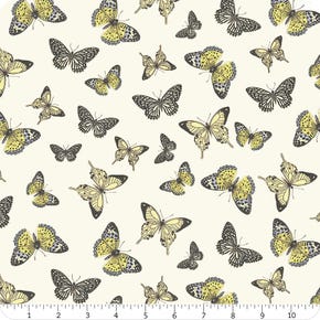 Buttercup Cream Butterflies Yardage | SKU# C1120-CREAM