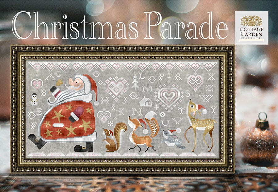 Christmas Parade Cross Stitch Pattern Cottage Garden Samplings Fat