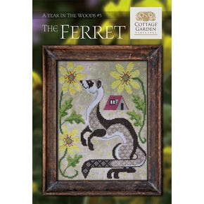 The Ferret A Year in the Woods Cross Stitch Pattern | Cottage Garden Samplings