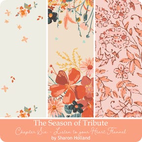 The Season of Tribute Chapter Six - Listen to your Heart Flannel Yardage | Sharon Holland for Art Gallery Fabrics