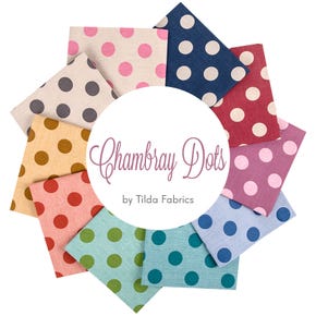 Chambray Dots Fat Quarter Bundle | Tilda Fabrics