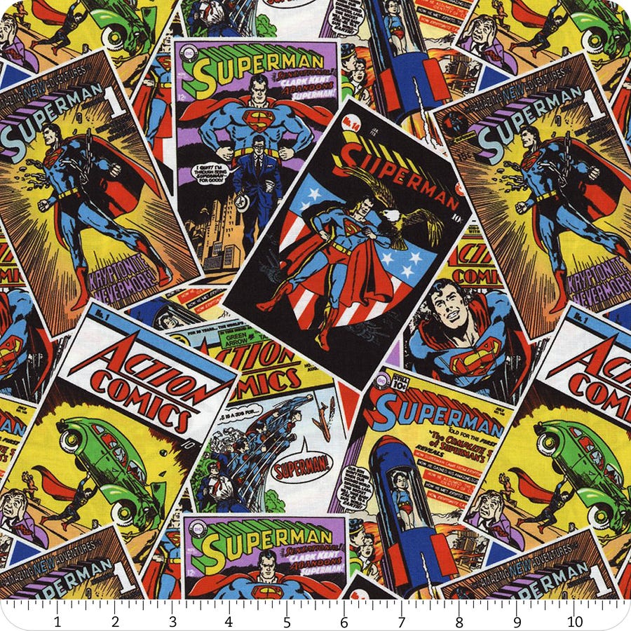 Superman Comic Multi Stack Yardage | SKU# 23500301-01 | Fat