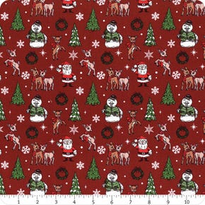 Character Winter Holiday Red Reindeer Games Yardage | SKU# 62010212-02