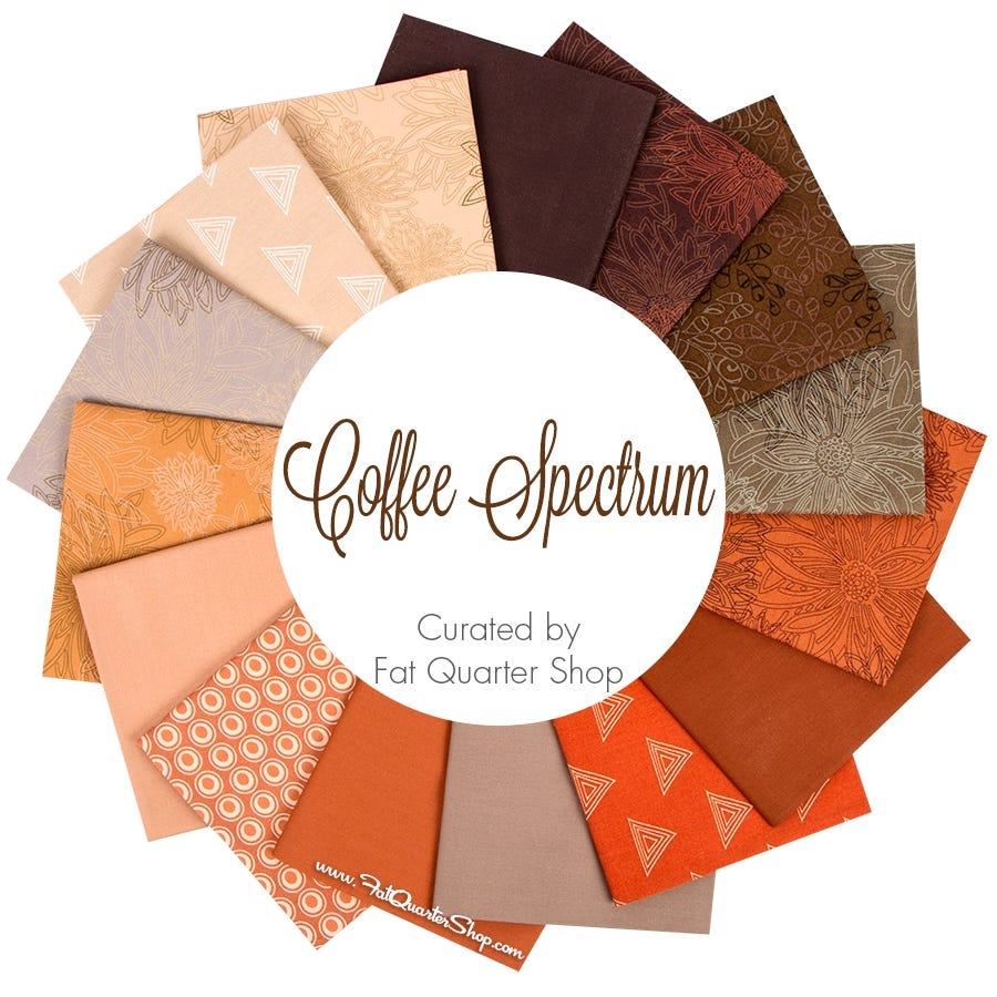Fat Quarter Coffee Bean Mauve Quilting Fabric