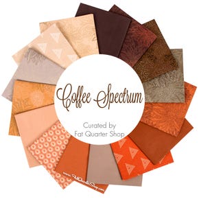 Coffee Spectrum Fat Quarter Bundle | Curated by Fat Quarter Shop featuring Art Gallery Fabrics