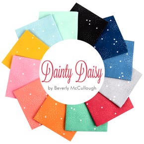 Dainty Daisy Fat Quarter Bundle | Beverly McCullough for Riley Blake Designs 