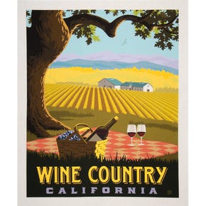 Destinations Wine Country Poster Panel | SKU# P10023-WINE