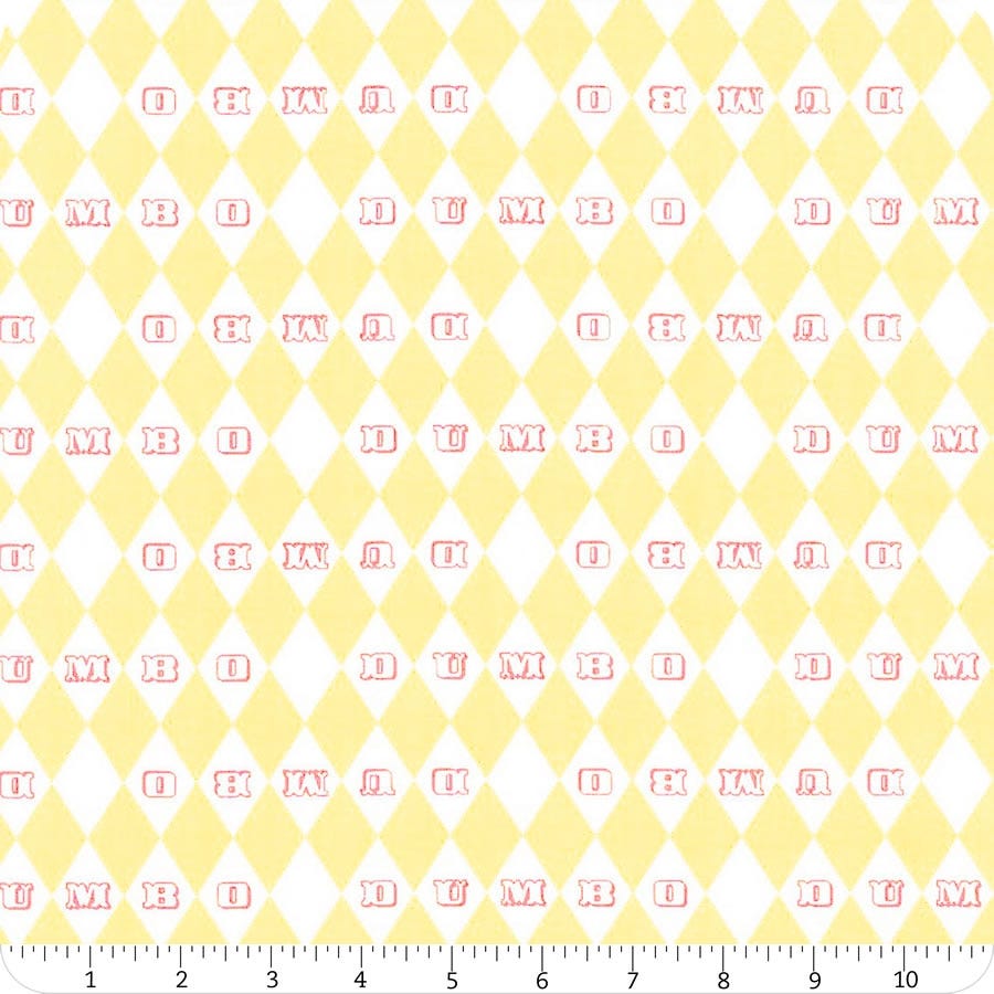 Disney Fabric Camelot Disney Dumbo Bunting Banners Zinc Gray on White Circus Banner and Stars 100/% cotton fabric by the yard CA815