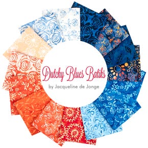 Dutchy Blues Batiks Fat Quarter Bundle | Jacqueline de Jonge for Anthology Fabrics