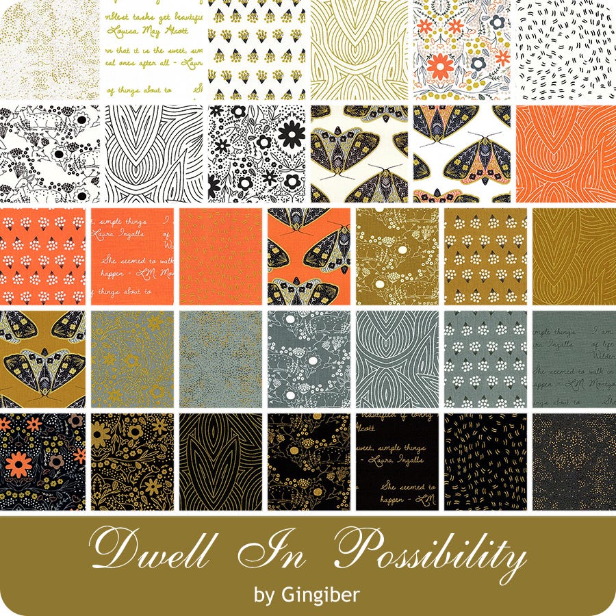 fun and lovely By the panel by Gingiber for Moda Fabrics ~ 48310 11M Multi Dwell In Possibility Panel 36x 44 by Moda