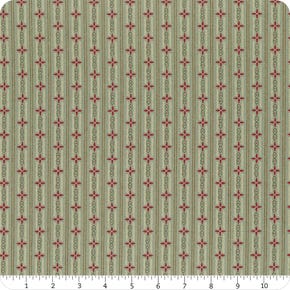 Esther's Heirloom Aqua Wallpaper Stripe Yardage | SKU# 1599-11