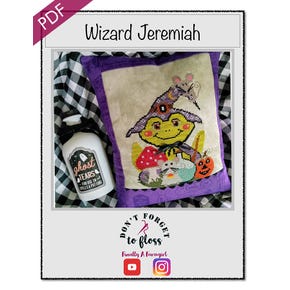 Wizard Jeremiah Downloadable PDF Cross Stitch Pattern | Finally A Farmgirl