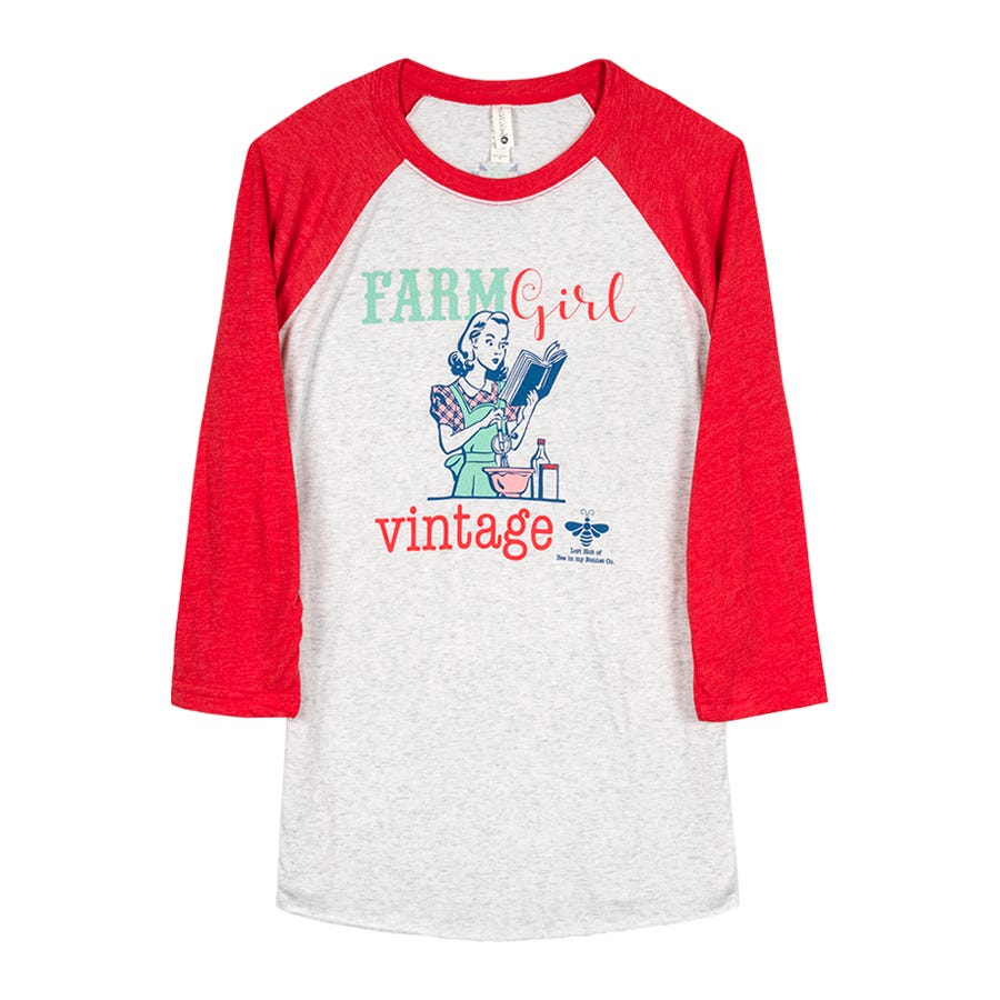 Farm Girl Vintage T Shirt Lori Holt of Bee in my Bonnet Fat