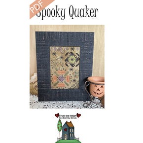 Spooky Quaker Downloadable PDF Cross Stitch Pattern | From the Heart NeedleArt