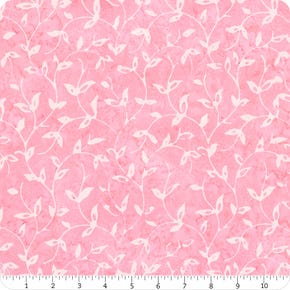 Flutter Tonga Batiks Pink Tonal Vines Yardage | SKU# B2509-PINK