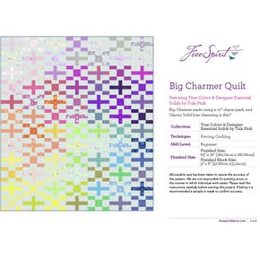 Big Charmer Quilt Pattern | Free PDF by Free Spirit Fabrics