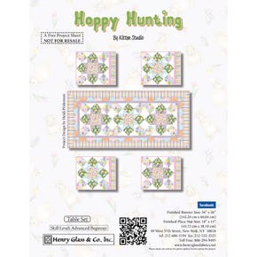 Hoppy Hunting Table Set Pattern | Free PDF by Kitten Studio for Henry Glass Fabrics