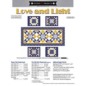 Love and Light Table Set Quilt Pattern | Free PDF by Heidi Pridemore for Studio E Fabrics
