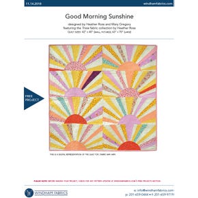 Good Morning Sunshine Quilt Pattern | Free PDF by Heather Ross and Mary Gregory