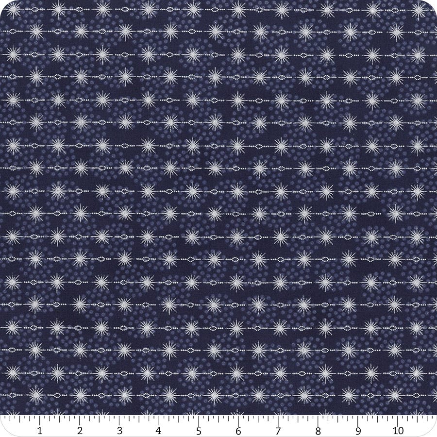 Frosty Snowflake Blue Stars In Line Yardage | SKU# 4590-607 | Fat Quarter  Shop