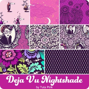 Deja Vu Nightshade Fat Quarter Bundle Reservation | Tula Pink for Free Spirit Fabrics