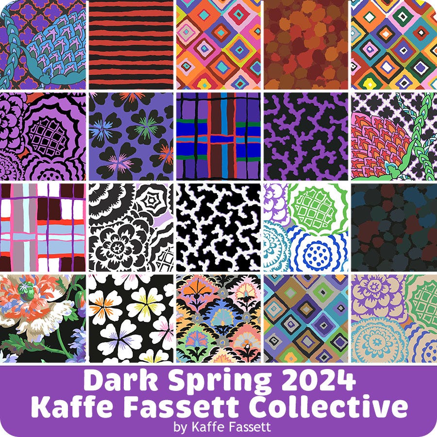 Dark Spring 2024 Kaffe Fassett Collective Charm Pack Kaffe Fassett