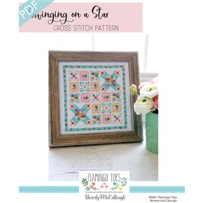 Swinging on a Star Downloadable PDF Cross Stitch Pattern | Flamingo Toes